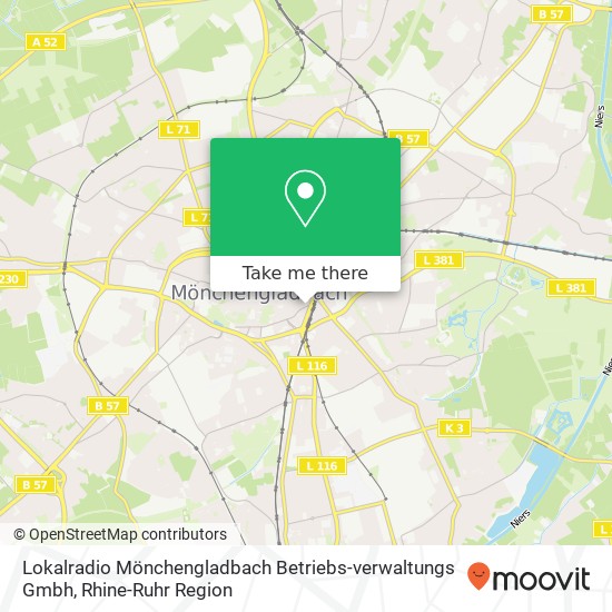 Карта Lokalradio Mönchengladbach Betriebs-verwaltungs Gmbh