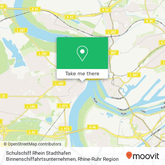 Карта Schulschiff Rhein Stadthafen Binnenschiffahrtsunternehmen
