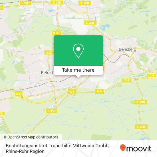 Карта Bestattungsinstitut Trauerhilfe Mittweida Gmbh