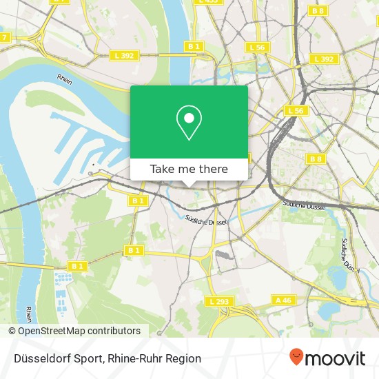Düsseldorf Sport map