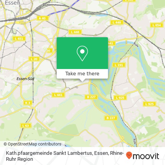 Карта Kath.pfaargemeinde Sankt Lambertus, Essen