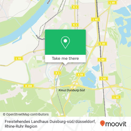 Freistehendes Landhaus Duisburg-süd / düsseldorf map