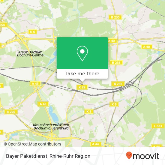 Bayer Paketdienst map