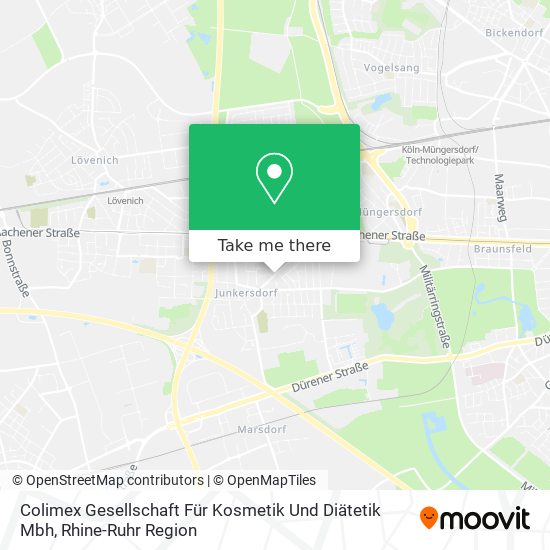 Карта Colimex Gesellschaft Für Kosmetik Und Diätetik Mbh