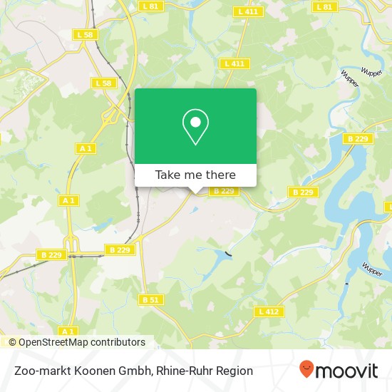 Zoo-markt Koonen Gmbh map