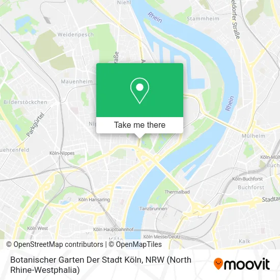 Карта Botanischer Garten Der Stadt Köln