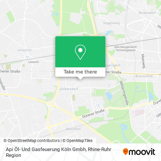 Карта Api Öl- Und Gasfeuerung Köln Gmbh