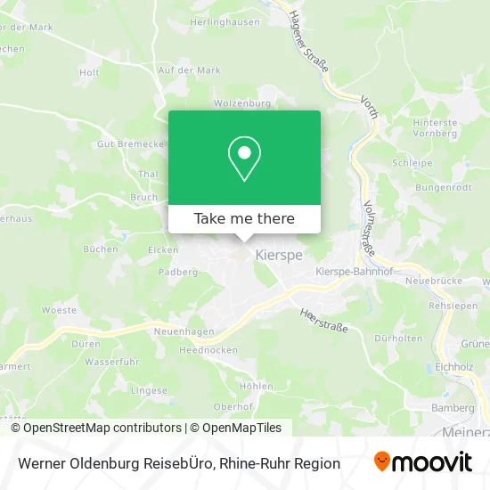Карта Werner Oldenburg ReisebÜro