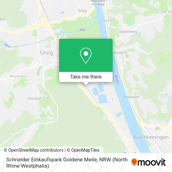Карта Schneider Einkaufspark Goldene Meile