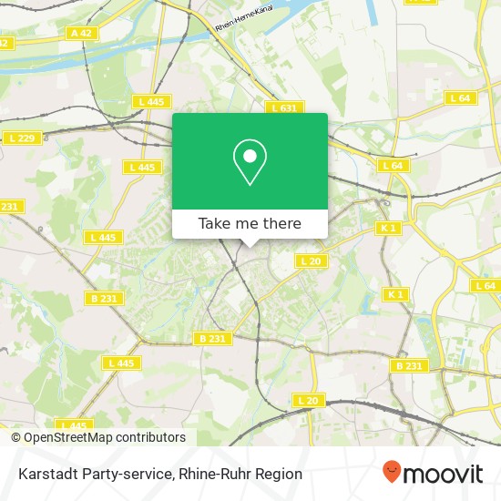 Karstadt Party-service map