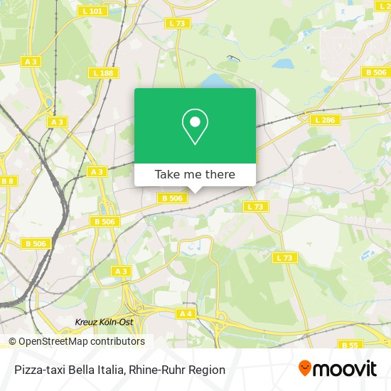 Pizza-taxi Bella Italia map