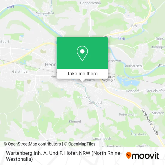 Карта Wartenberg Inh. A. Und F. Höfer