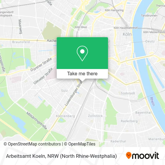 Карта Arbeitsamt Koeln