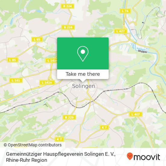 Gemeinnütziger Hauspflegeverein Solingen E. V. map