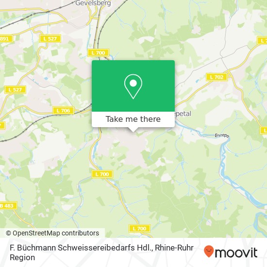 F. Büchmann Schweissereibedarfs Hdl. map