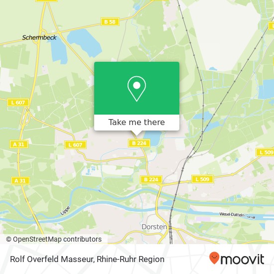 Rolf Overfeld Masseur map