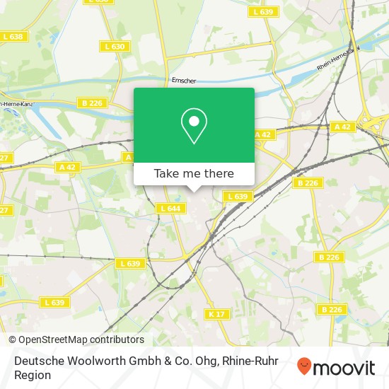 Deutsche Woolworth Gmbh & Co. Ohg map