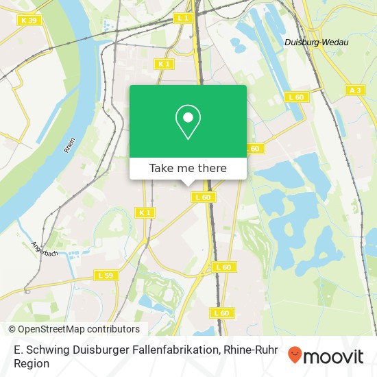 Карта E. Schwing Duisburger Fallenfabrikation
