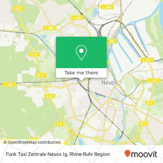 Карта Funk Taxi Zentrale Neuss Ig