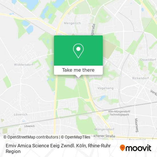 Карта Emiv Amica Science Eeig Zwndl. Köln