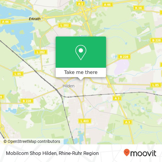 Mobilcom Shop Hilden map