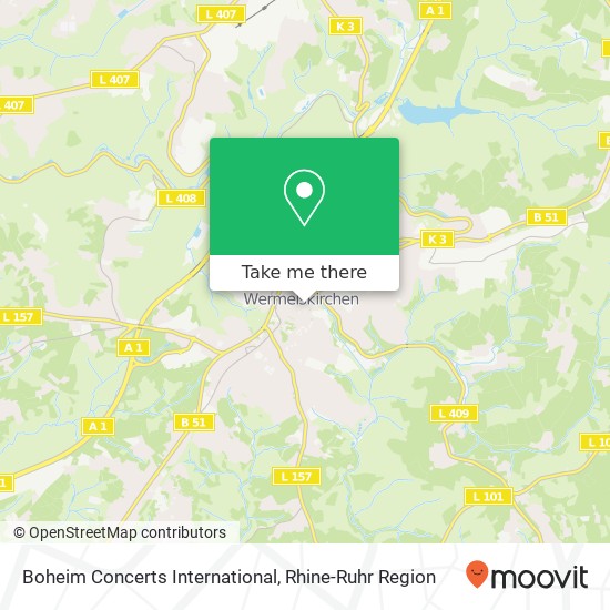 Карта Boheim Concerts International