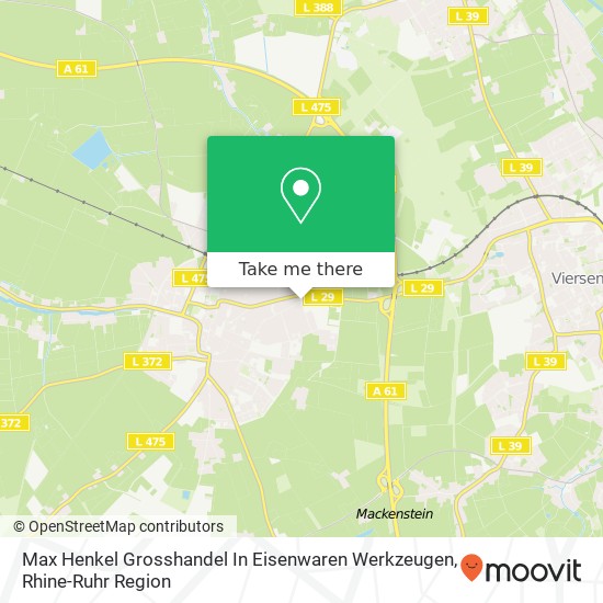 Карта Max Henkel Grosshandel In Eisenwaren Werkzeugen