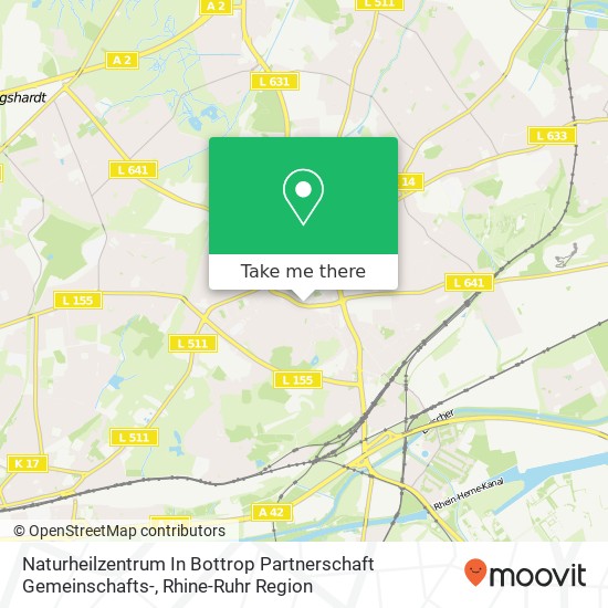 Карта Naturheilzentrum In Bottrop Partnerschaft Gemeinschafts-