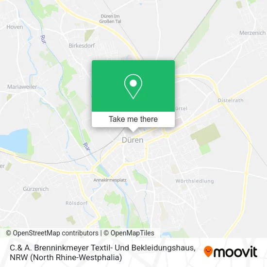 Карта C.& A. Brenninkmeyer Textil- Und Bekleidungshaus