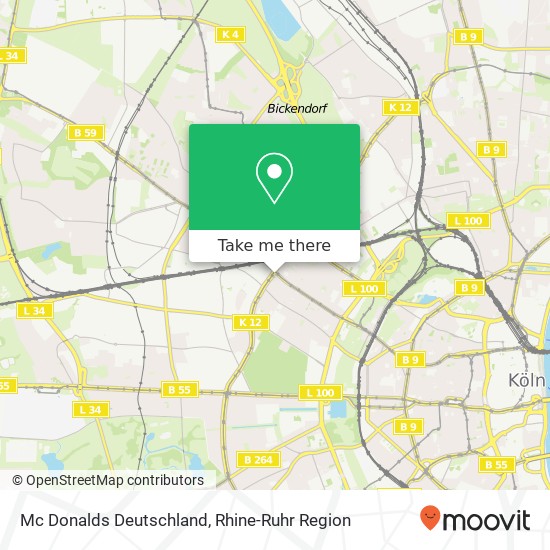 Mc Donalds Deutschland map