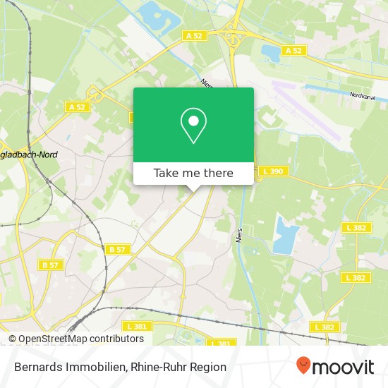 Bernards Immobilien map