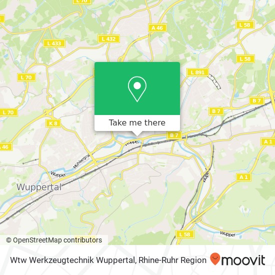 Карта Wtw Werkzeugtechnik Wuppertal