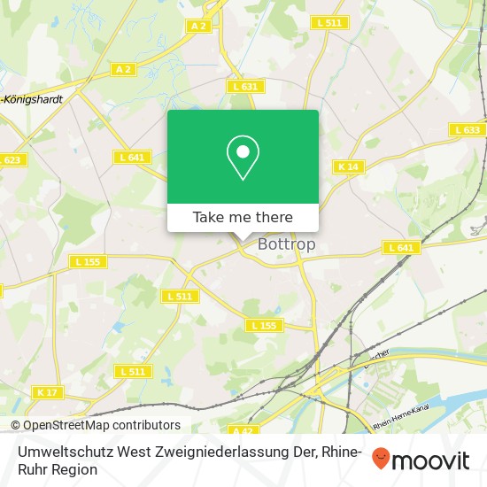 Umweltschutz West Zweigniederlassung Der map