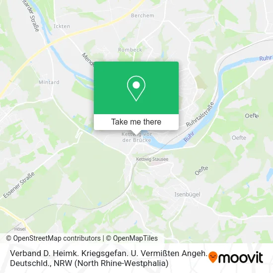 Карта Verband D. Heimk. Kriegsgefan. U. Vermißten Angeh. Deutschld.