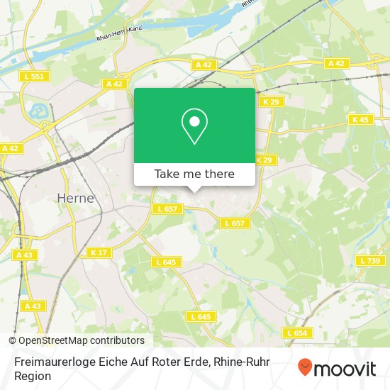 Freimaurerloge Eiche Auf Roter Erde map