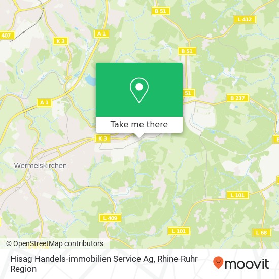 Hisag Handels-immobilien Service Ag map