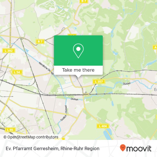 Ev. Pfarramt Gerresheim map