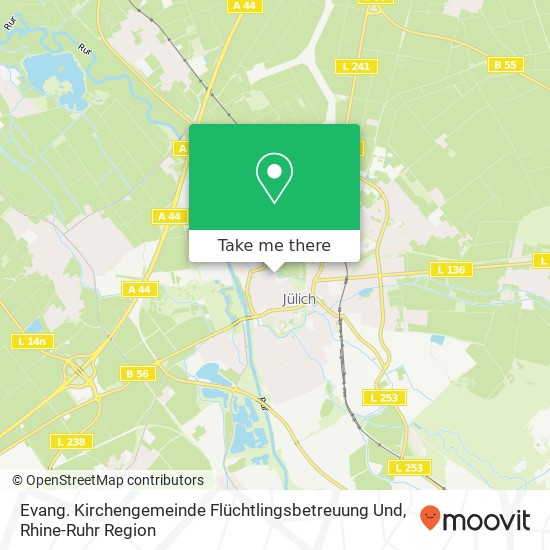 Evang. Kirchengemeinde Flüchtlingsbetreuung Und map