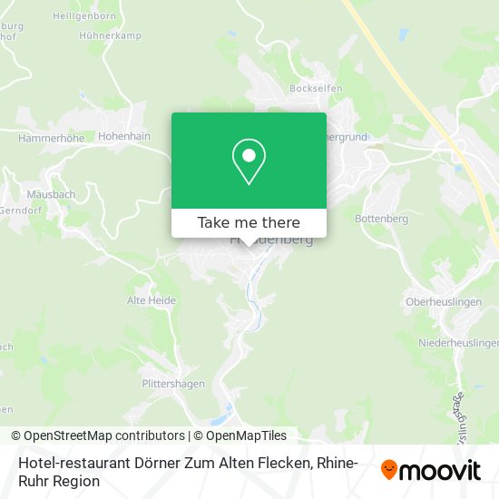 Карта Hotel-restaurant Dörner Zum Alten Flecken