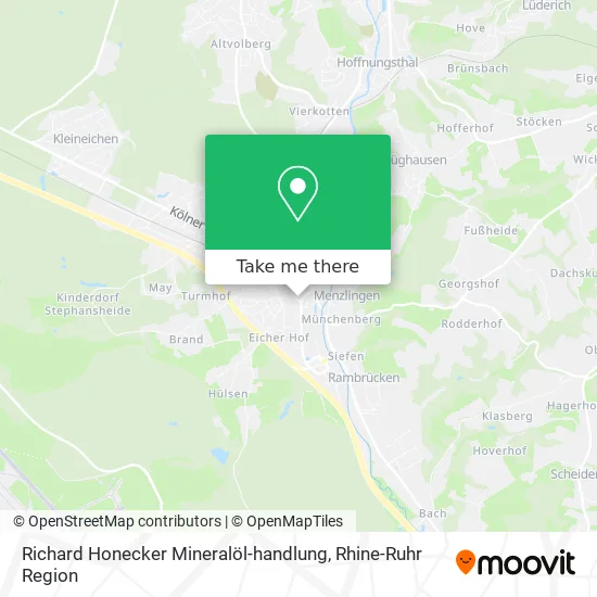 Карта Richard Honecker Mineralöl-handlung