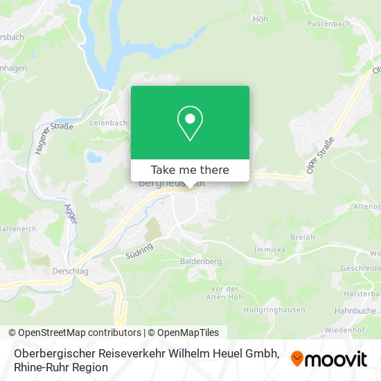 Oberbergischer Reiseverkehr Wilhelm Heuel Gmbh map