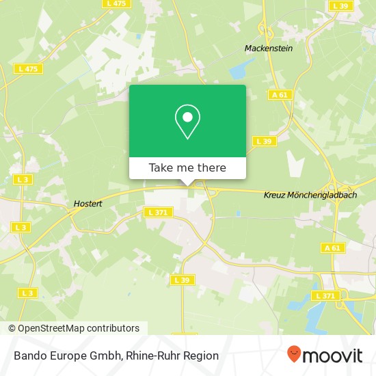 Bando Europe Gmbh map