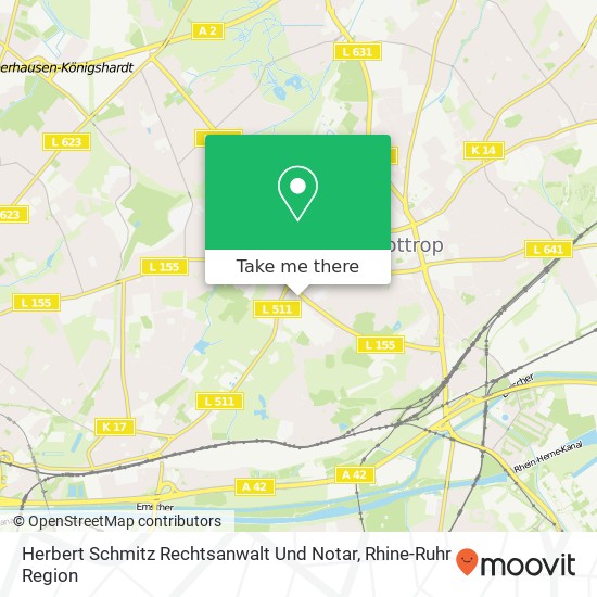 Карта Herbert Schmitz Rechtsanwalt Und Notar