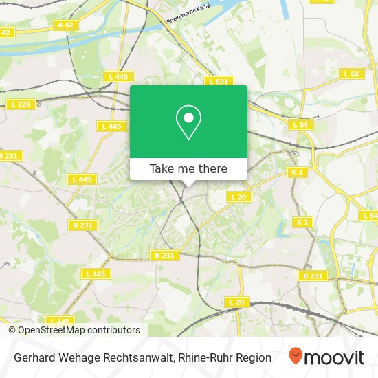 Gerhard Wehage Rechtsanwalt map