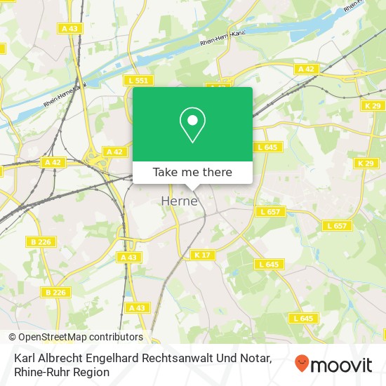 Карта Karl Albrecht Engelhard Rechtsanwalt Und Notar