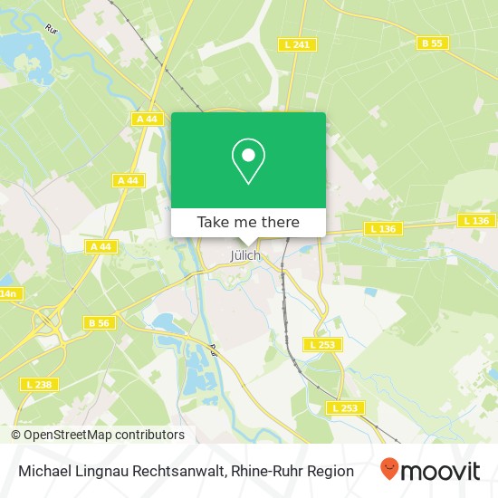 Карта Michael Lingnau Rechtsanwalt