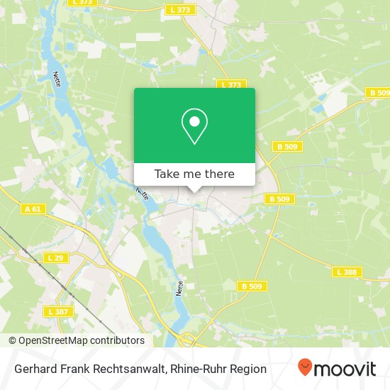 Gerhard Frank Rechtsanwalt map