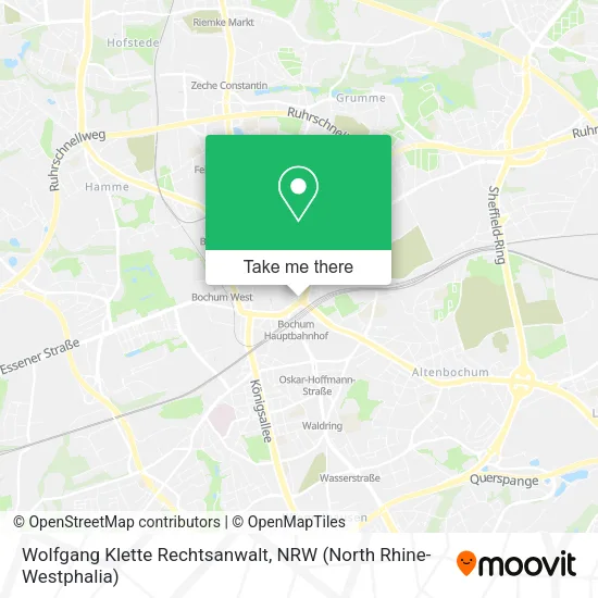 Карта Wolfgang Klette Rechtsanwalt