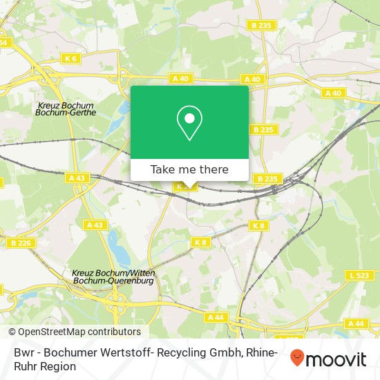Карта Bwr - Bochumer Wertstoff- Recycling Gmbh