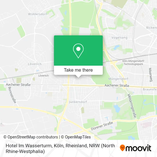 Карта Hotel Im Wasserturm, Köln, Rheinland